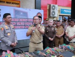 Hadiri Pemusnahan 940 Buah Sajam, Wali Kota Makassar Sampaikan ini!