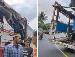 Truk Pembawa Mobil Tabrakan Maut dengan Bus Borlindo di Pasangkayu Sulbar, Ini Video Live yang Viral! 